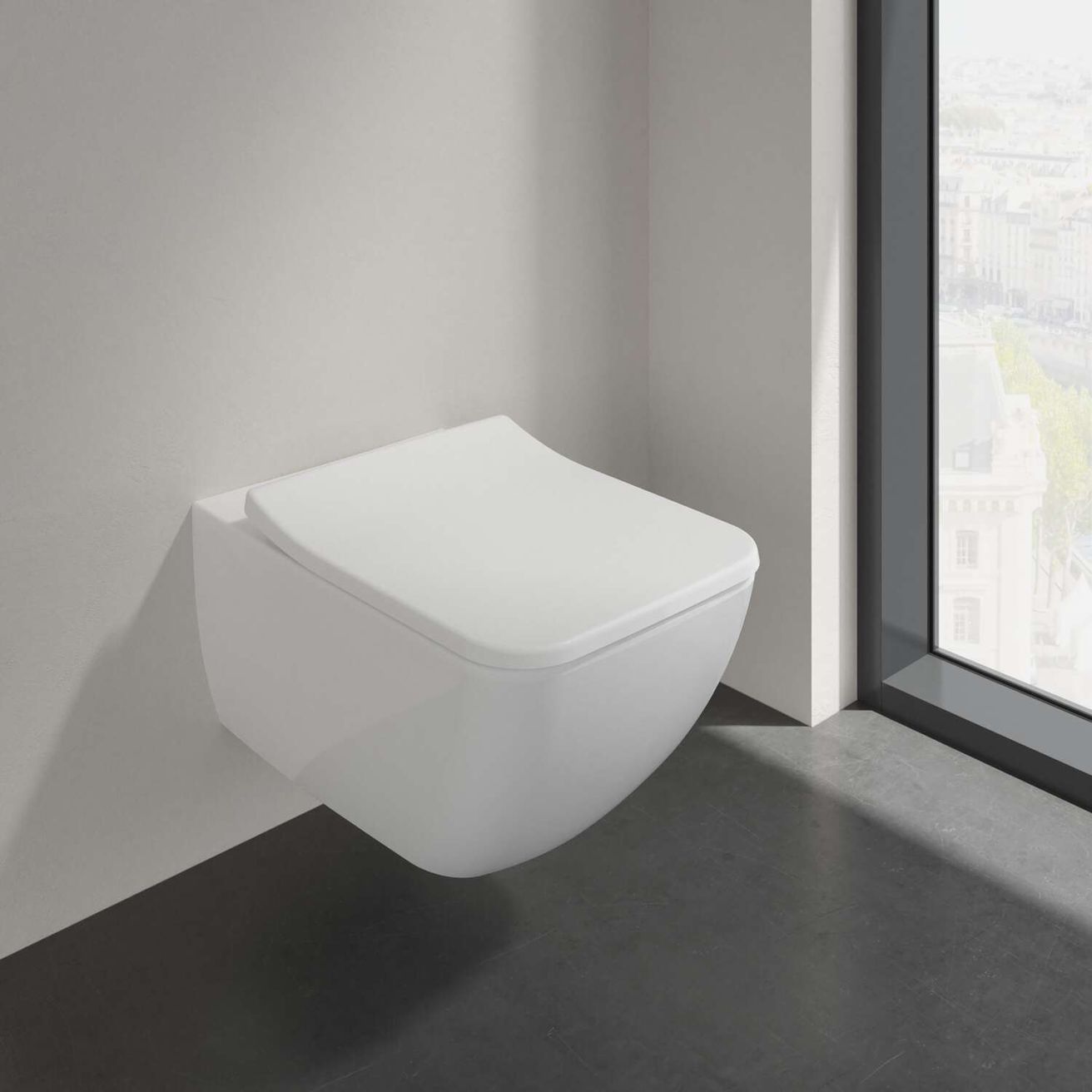 Villeroy & Boch Venticello Závesné WC s WC doskou, DirectFlush, alpská biela 4611RS01 - galéria #1