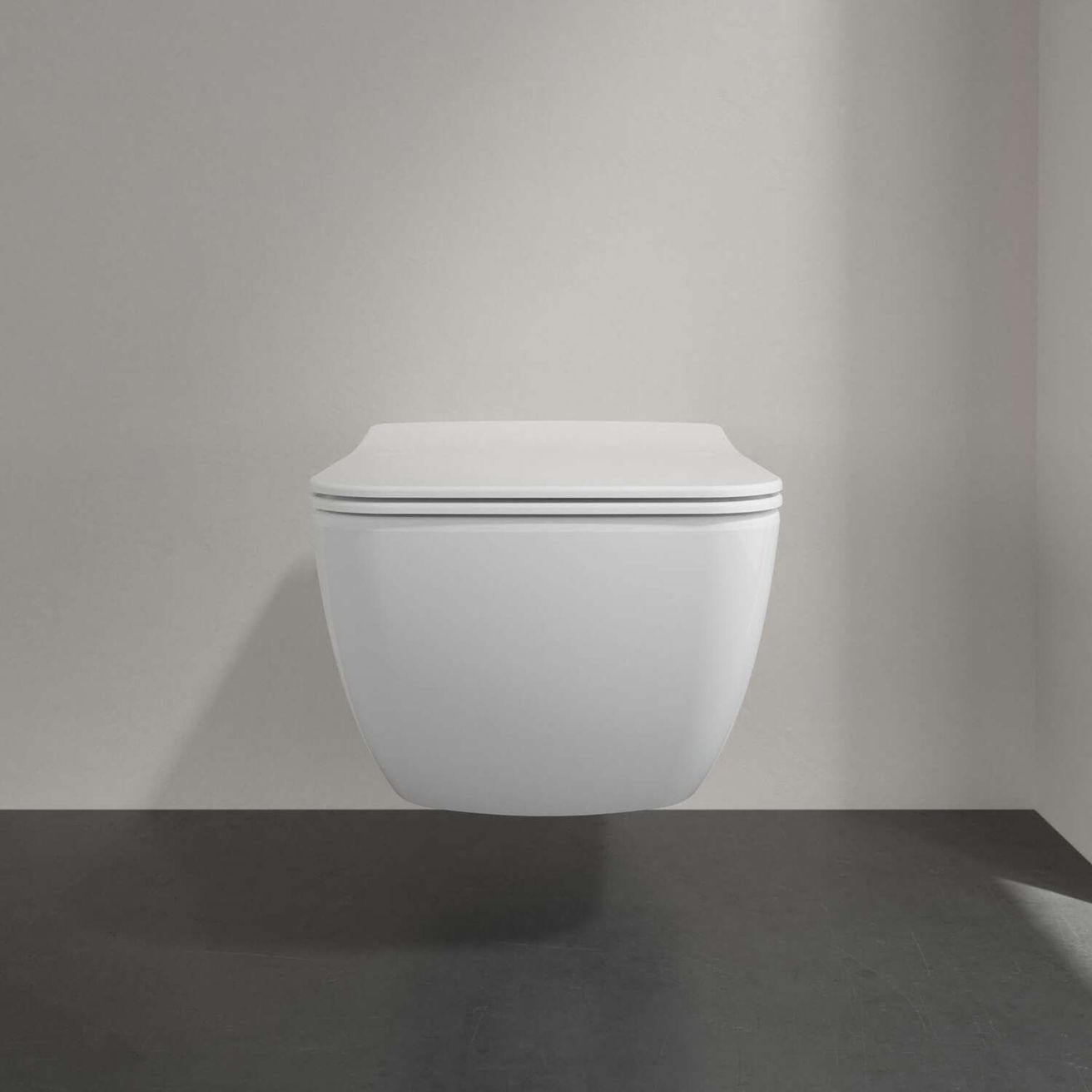 Villeroy & Boch Venticello Závesné WC s WC doskou, DirectFlush, CeramicPlus, alpská biela 4611RLR1 - galéria #2