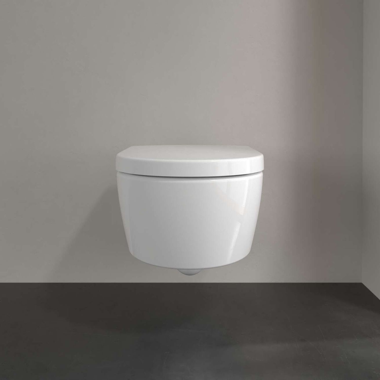 Villeroy & Boch Avento Závesné WC s WC doskou, DirectFlush, CeramicPlus, alpská biela 5656HRR1 - galéria #2