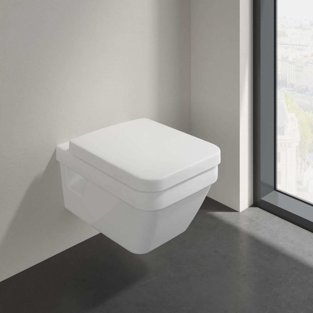 Villeroy & Boch Architectura Závesné WC s WC doskou, DirectFlush, alpská biela 5685HR01 - galéria #1