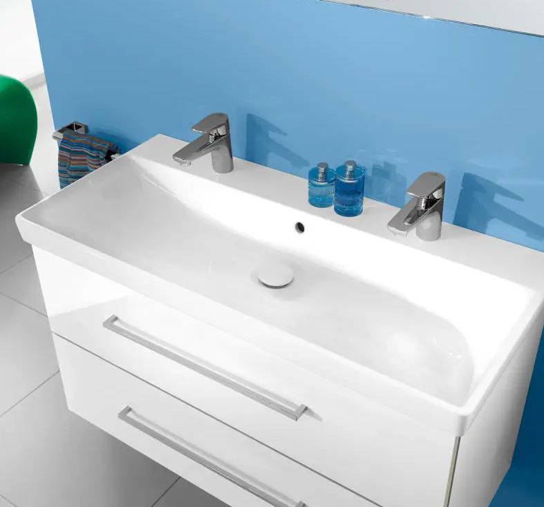 Villeroy & Boch Avento Nábytkové dvojumývadlo 100 x 47 cm, alpská biela 4156A4R1 - galéria #1