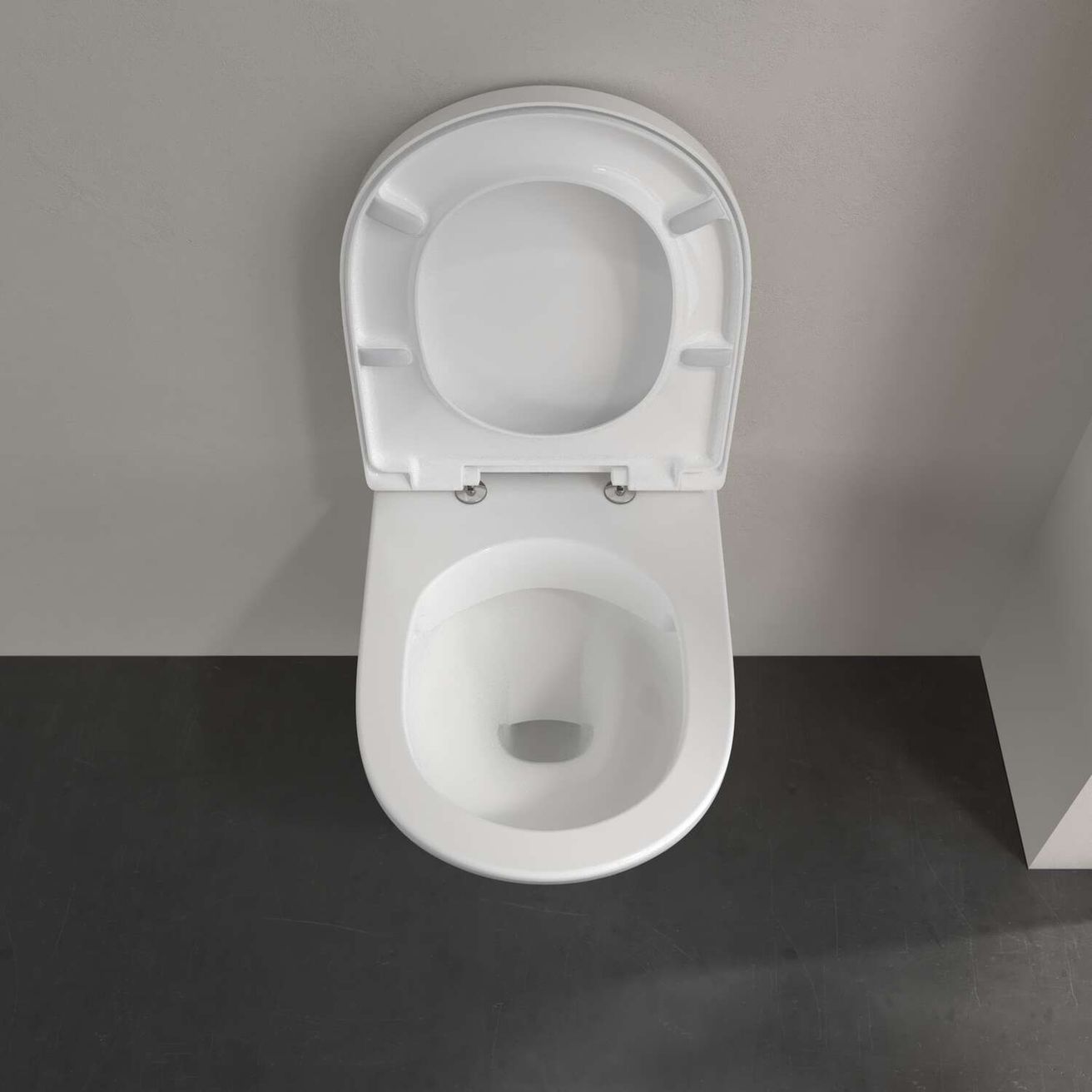 Villeroy & Boch O.novo Závesné WC Compact s WC doskou, DirectFlush, alpská biela 5688HR01 - galéria #2