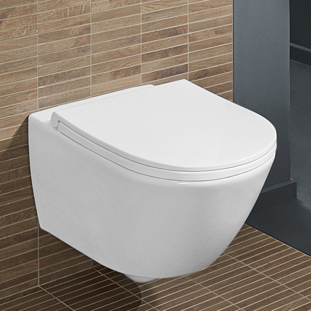 Villeroy & Boch Subway 3.0 Závesné WC s WC doskou, TwistFlush, CeramicPlus, alpská biela 4670T9R1 - galéria #1