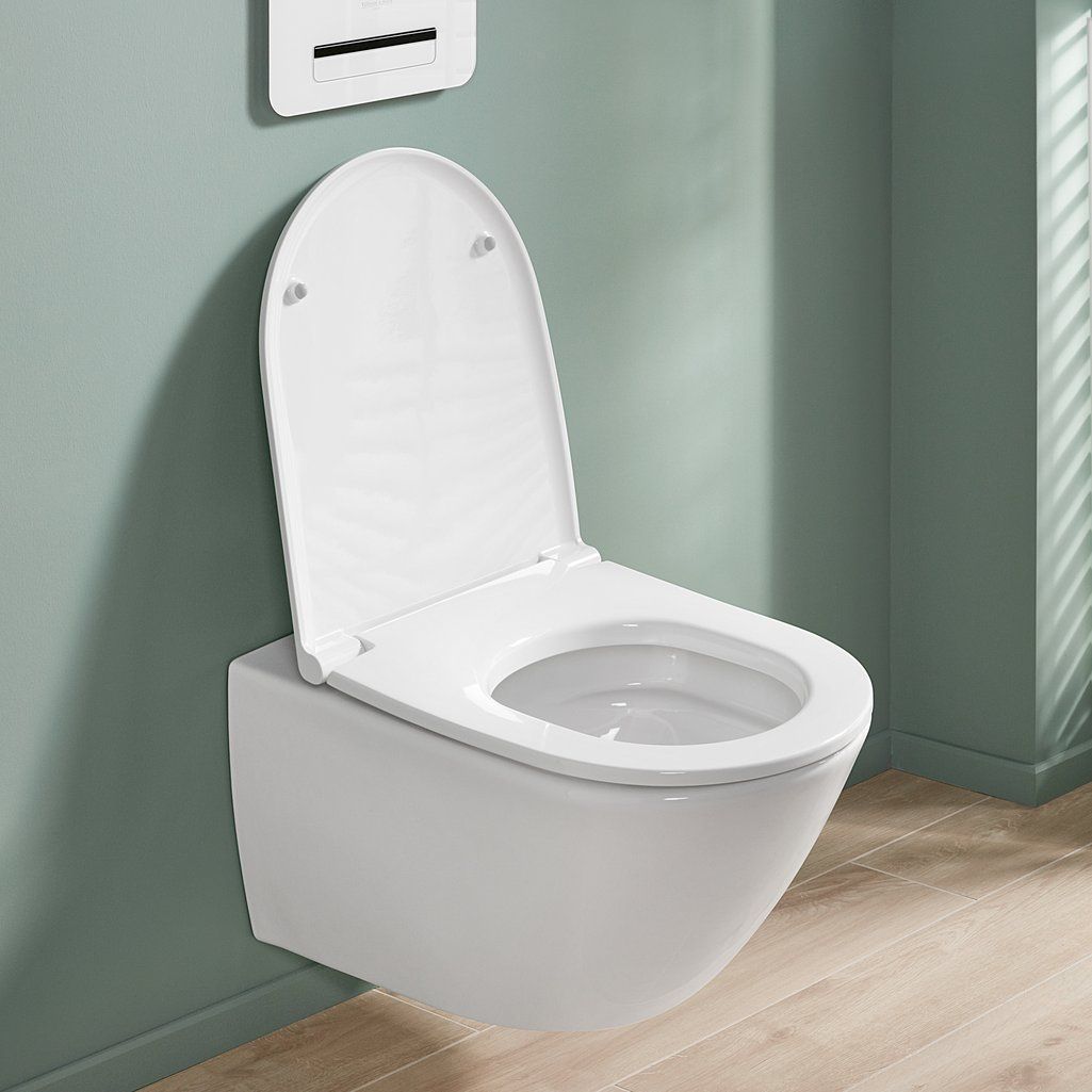 Villeroy & Boch Subway 3.0 Závesné WC s WC doskou, TwistFlush, CeramicPlus, alpská biela 4670T9R1 - galéria #5