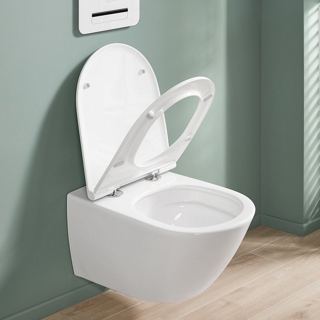 Villeroy & Boch Subway 3.0 Závesné WC s WC doskou, TwistFlush, CeramicPlus, alpská biela 4670T9R1 - galéria #6