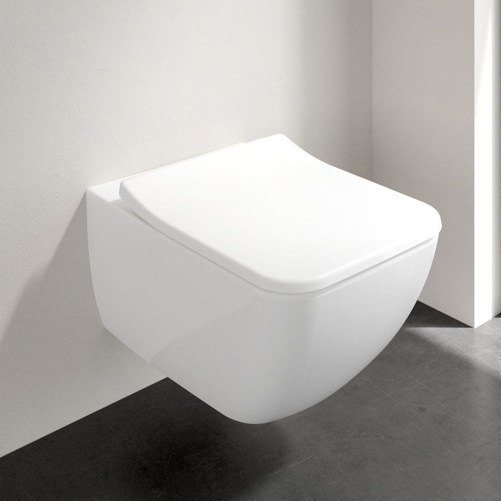Villeroy & Boch Venticello Závesné WC s WC doskou, DirectFlush, CeramicPlus, alpská biela 4611RSR1 - galéria #1