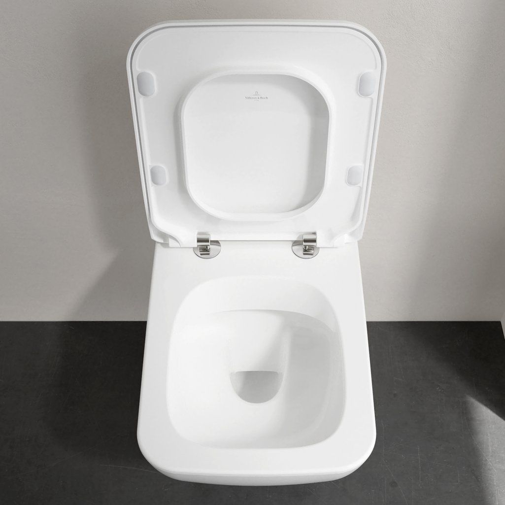 Villeroy & Boch Venticello Závesné WC s WC doskou, DirectFlush, CeramicPlus, alpská biela 4611RSR1 - galéria #5