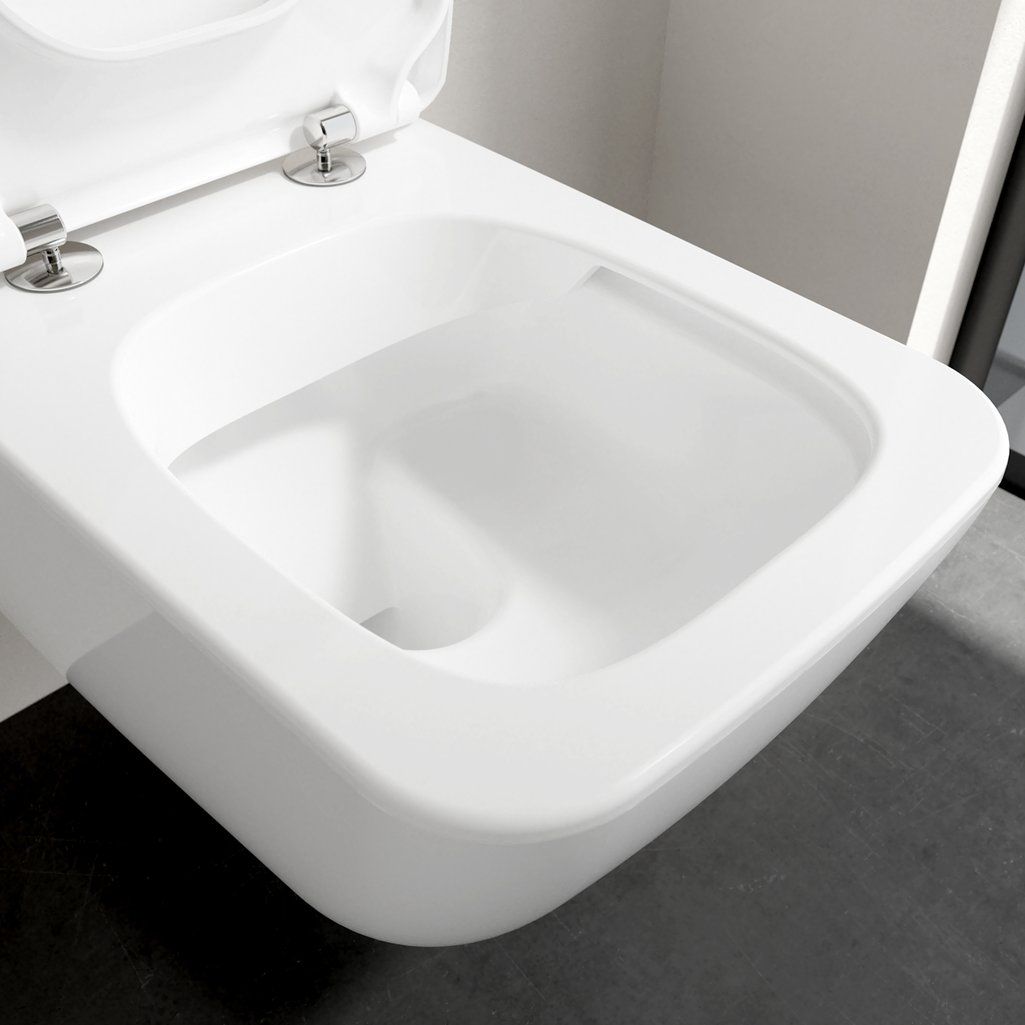 Villeroy & Boch Venticello Závesné WC s WC doskou, DirectFlush, CeramicPlus, alpská biela 4611RSR1 - galéria #6