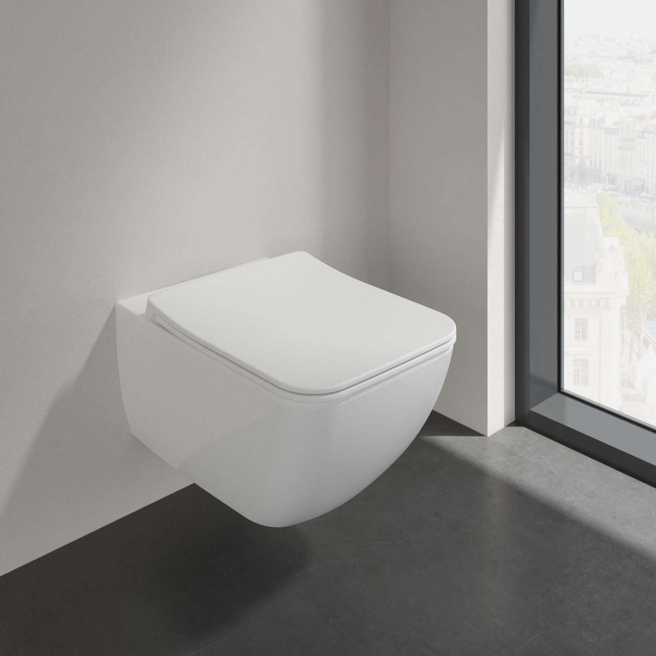 Villeroy & Boch Venticello Závesné WC s WC doskou, DirectFlush, alpská biela 4611RL01 - galéria #1