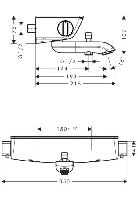 Hansgrohe Kúpeľňový termostat Ecostat Select 13141400 - galéria #1