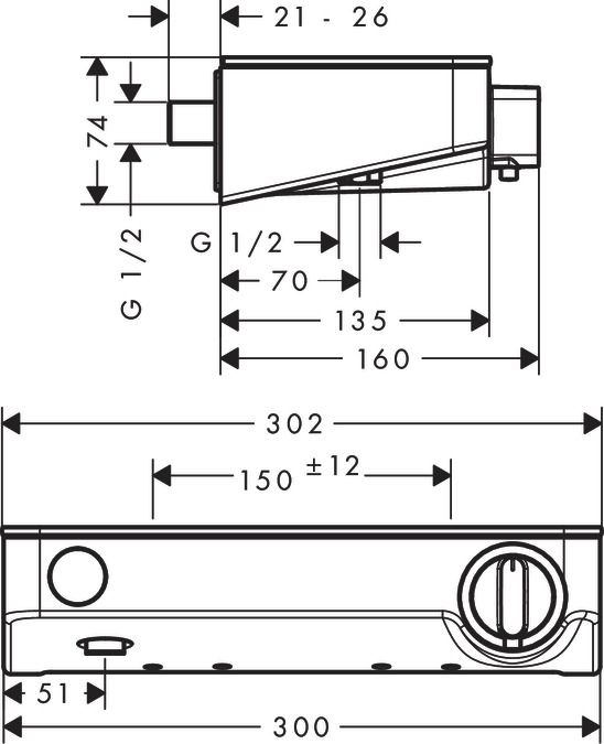 Hansgrohe ShowerTablet Select 300 Sprchový termostat 13171400 - galéria #1
