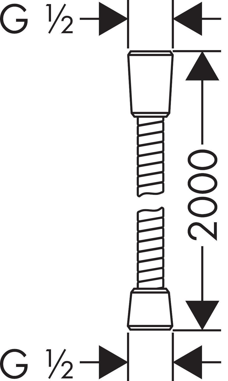 Hansgrohe Sensoflex Kovová sprchová hadica 200 cm 28134000 - galéria #1