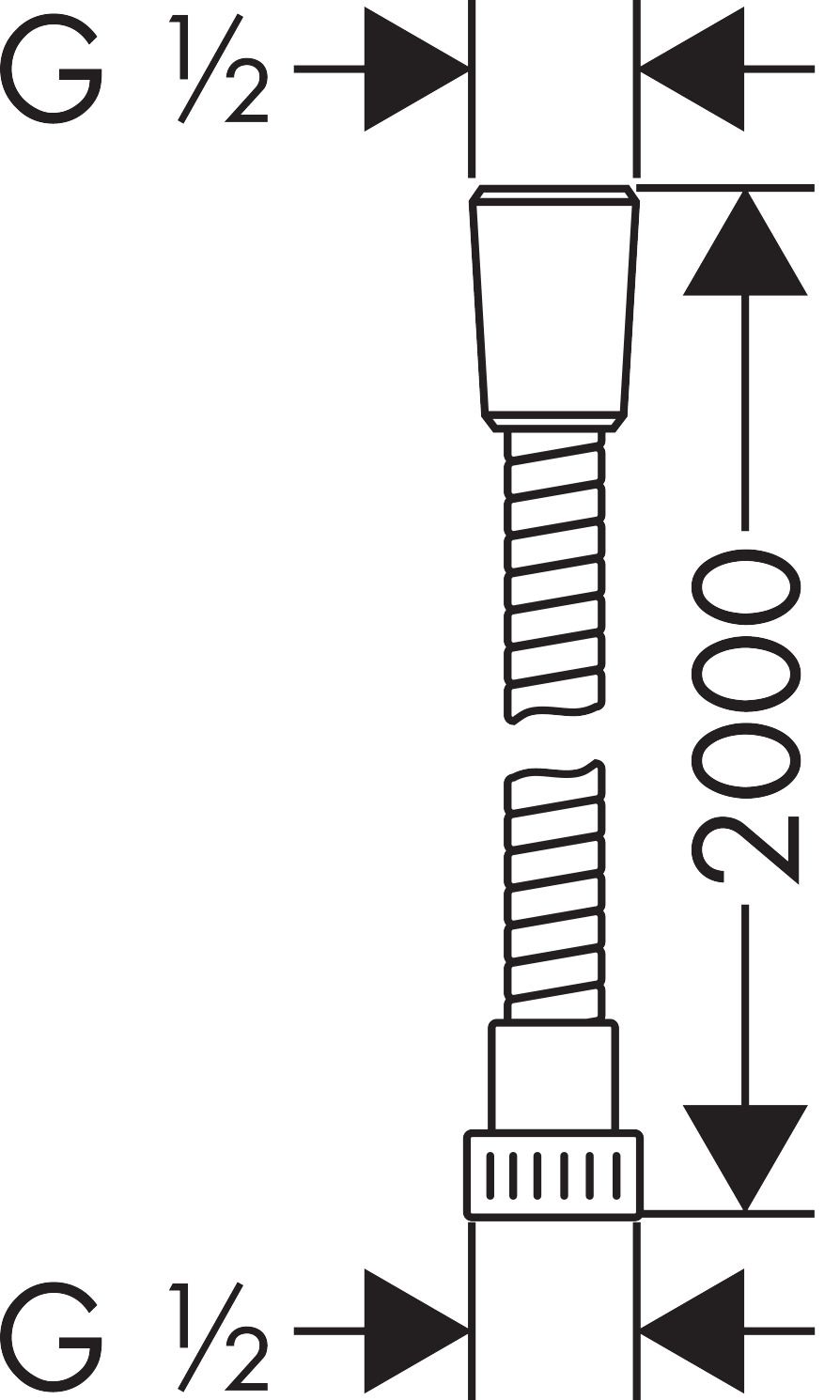 Hansgrohe Metaflex sprchová hadica 200 cm, chróm 28264000 - galéria #1