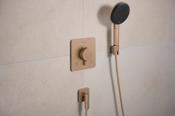 Hansgrohe FixFit Fine Q Podomietkový vývod hadice, kartáčovaný bronz 28884140 - galéria #1