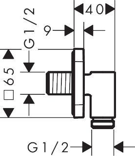 Hansgrohe FixFit Fine Q Podomietkový vývod hadice, kartáčovaný bronz 28884140 - galéria #2