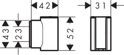Hansgrohe Porter Fine Pevný držiak sprchy, lesklá zlatá 28885990 - galéria #1