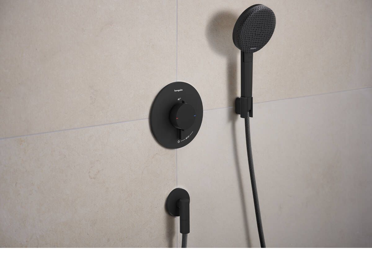Hansgrohe Ecostat Comfort S Termostatická podomítková baterie pro 1 spotřebič, černá matná 33714670 - galéria #1