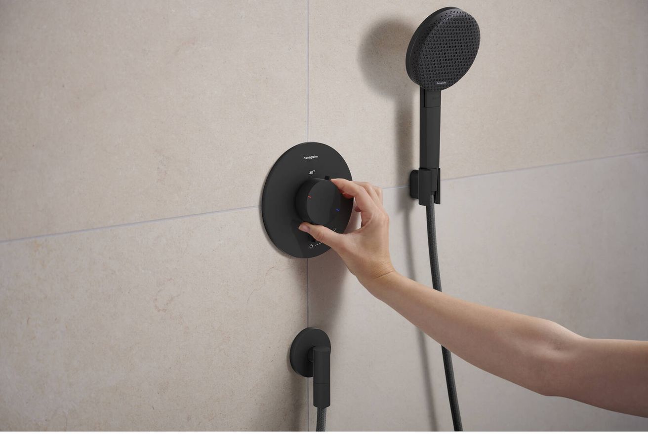 Hansgrohe Ecostat Comfort S Termostatická podomítková baterie pro 1 spotřebič, černá matná 33714670 - galéria #2