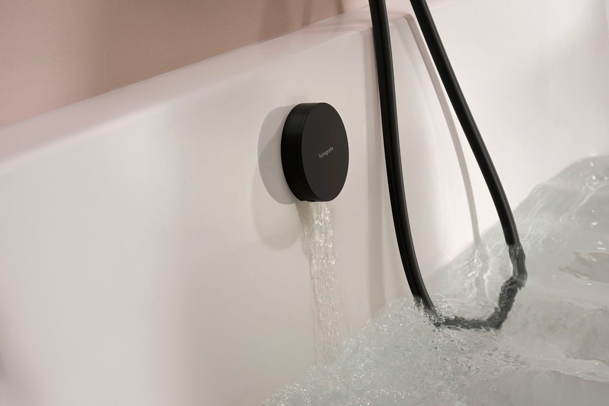 Hansgrohe Exafill Vonkajšie kryty vaňového sifónu, matná čierna/lesklá biela 58119670 - galéria #1