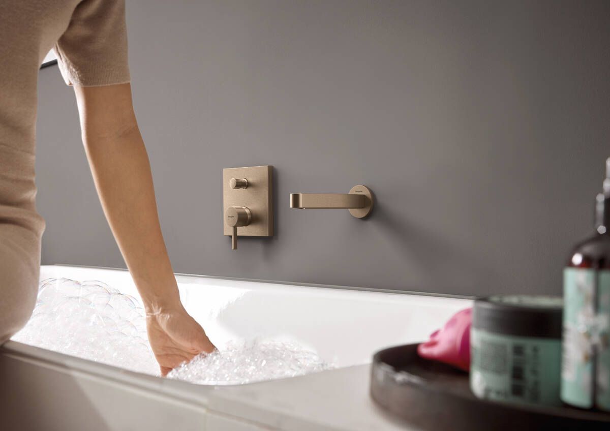 Hansgrohe Finoris Vaňová batéria pod omietku s prepínačom, kartáčovaný bronz 76415140 - galéria #1