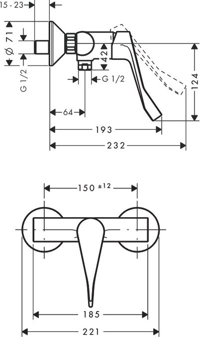 Hansgrohe Focus páková sprchová batéria 31916000 - galéria #1