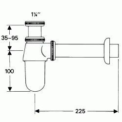 Hansgrohe Umyvadlový sifón Hansgrohe, štandardný model, chróm 52053000 - galéria #1