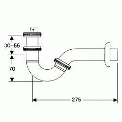 Hansgrohe Sifónové sifóny Bidet, štandardný model 55237000 - galéria #1