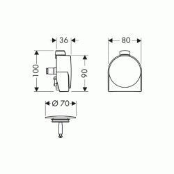 Hansgrohe Exafill S Top Set pre vaňovú výpusť 58117000 - galéria #1