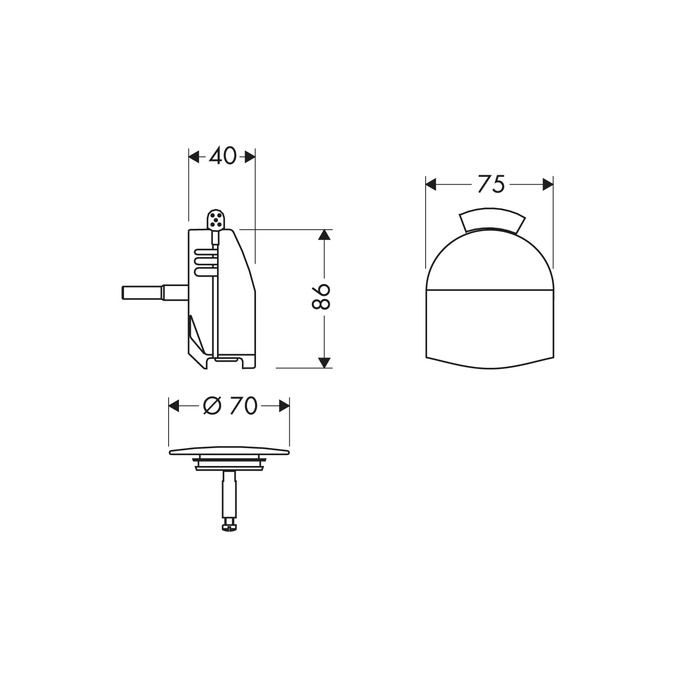 Hansgrohe Exafill Top Set Vaňová výpusť 58127000 - galéria #1