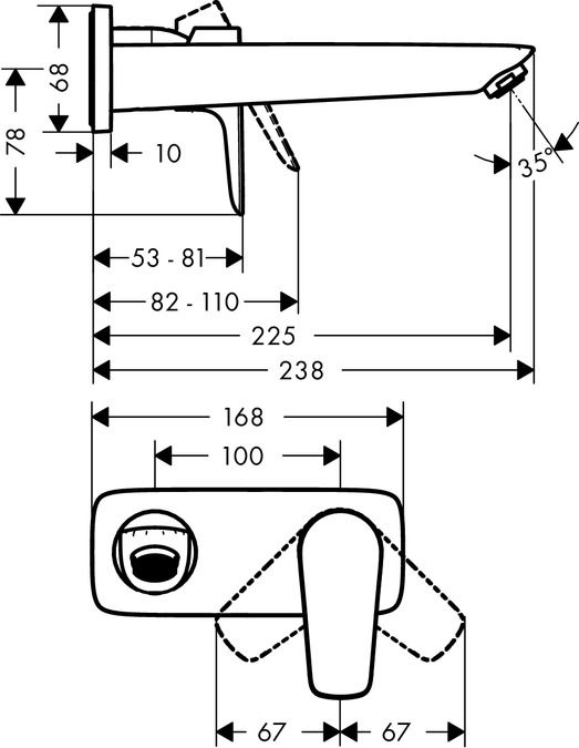 Hansgrohe Talis E Jednopáková umývadlová batéria, chróm 71734000 - galéria #1