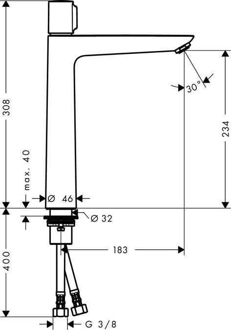 Hansgrohe Talis Select E umývadlová batéria 240, 71753000 - galéria #1