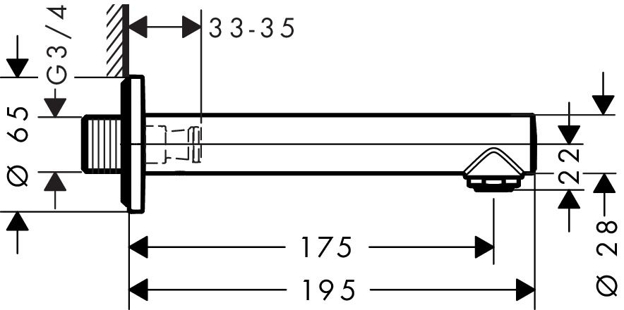 Hansgrohe Talis S vaňová výpusť, 72410000 - galéria #1