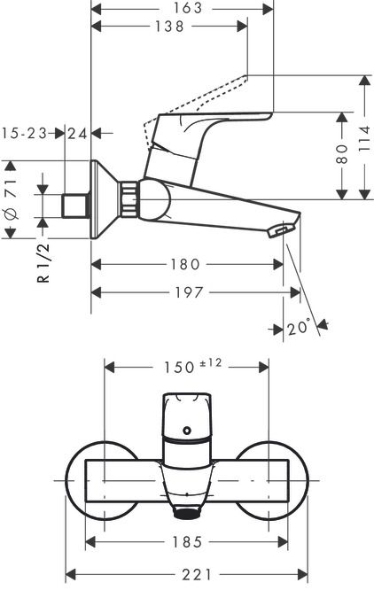 Hansgrohe Focus páková umývadlová batéria 31923000 - galéria #1