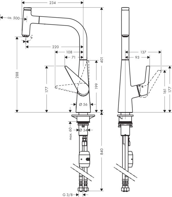 Hansgrohe Select Jednopáková umývadlová batéria 72821000 - galéria #1