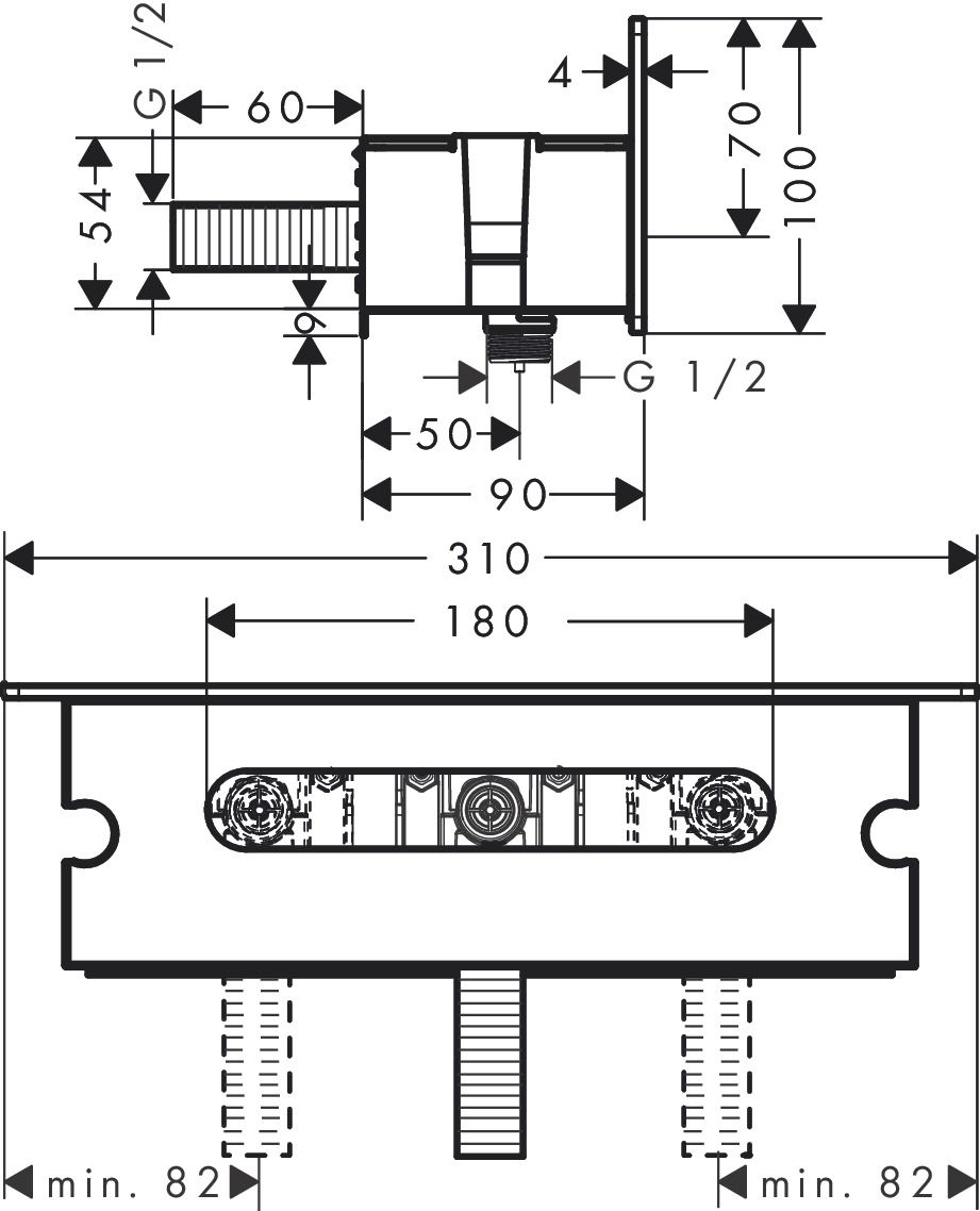 Hansgrohe FixFit hadicová spojka, s držiakom sprchy 26456000 - galéria #1