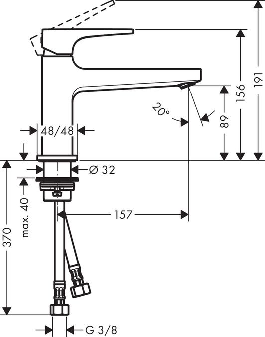 Hansgrohe Metropol Umývadlová batéria s odtokovou súpravou 32503000 - galéria #1