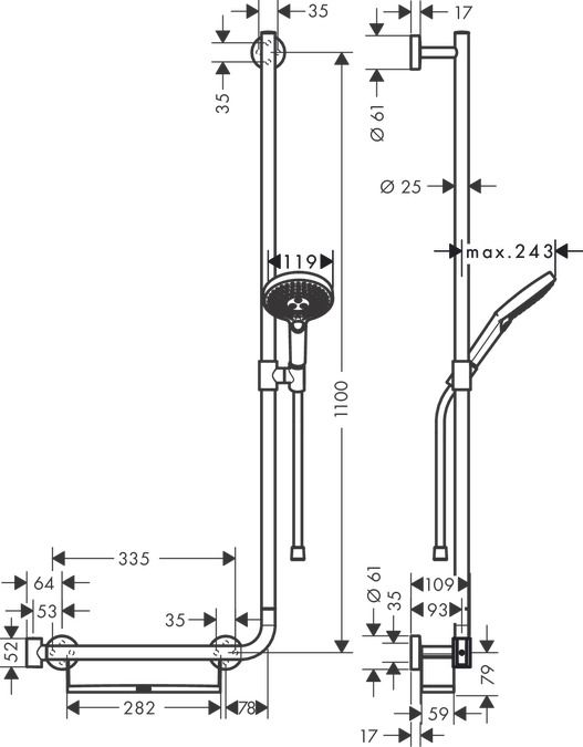 Hansgrohe Raindance Select S Sprchový set 26326000 - galéria #1