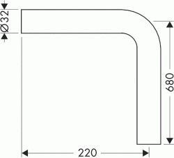 Hansgrohe Sifónové koleno 90° 53646000 - galéria #1
