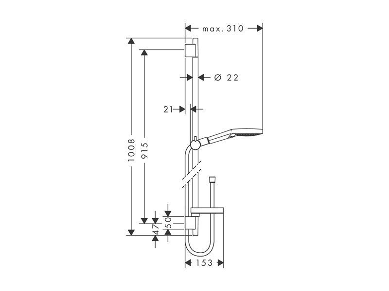 Hansgrohe Raindance Select S Sprchový set 120 3jet P so sprchovou tyčou 900 mm 27667000 - galéria #1
