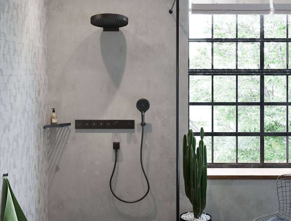 Hansgrohe RainSelect Termostatická batéria pre 4 vývody, čierna matná 15382670 - galéria #1