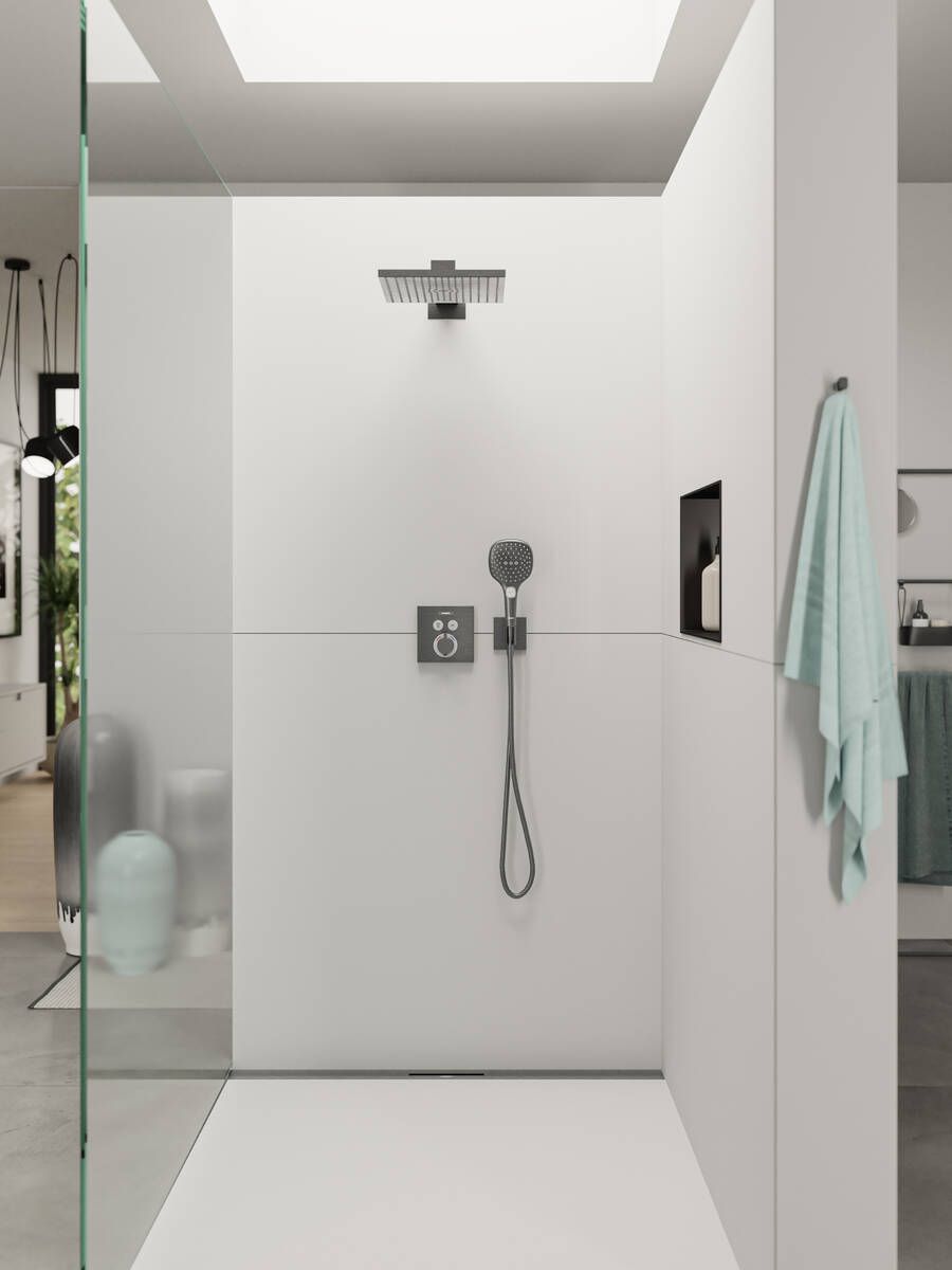 Hansgrohe Raindance Select E Ručná sprcha 12 cm, brúsený čierny chróm 26520340 - galéria #1