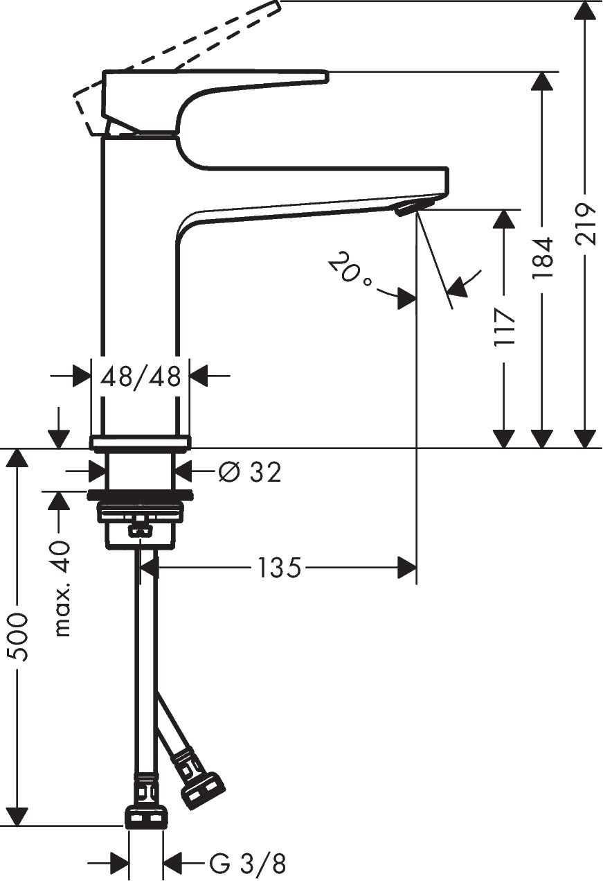 Hansgrohe Metropol Umývadlová batéria 110, matná biela 32507700 - galéria #1