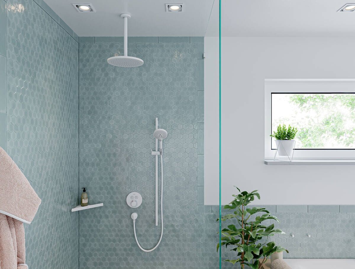 Hansgrohe Ručná sprcha Raindance Select S 12,5 cm, s EcoSmart, biela matná 26531700 - galéria #2