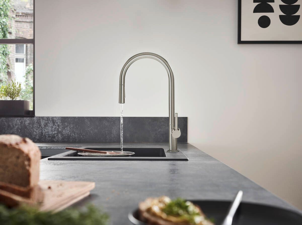 Hansgrohe Talis M54 Umývadlová batéria, stojaca so sprchou, chróm 72800000 - galéria #1