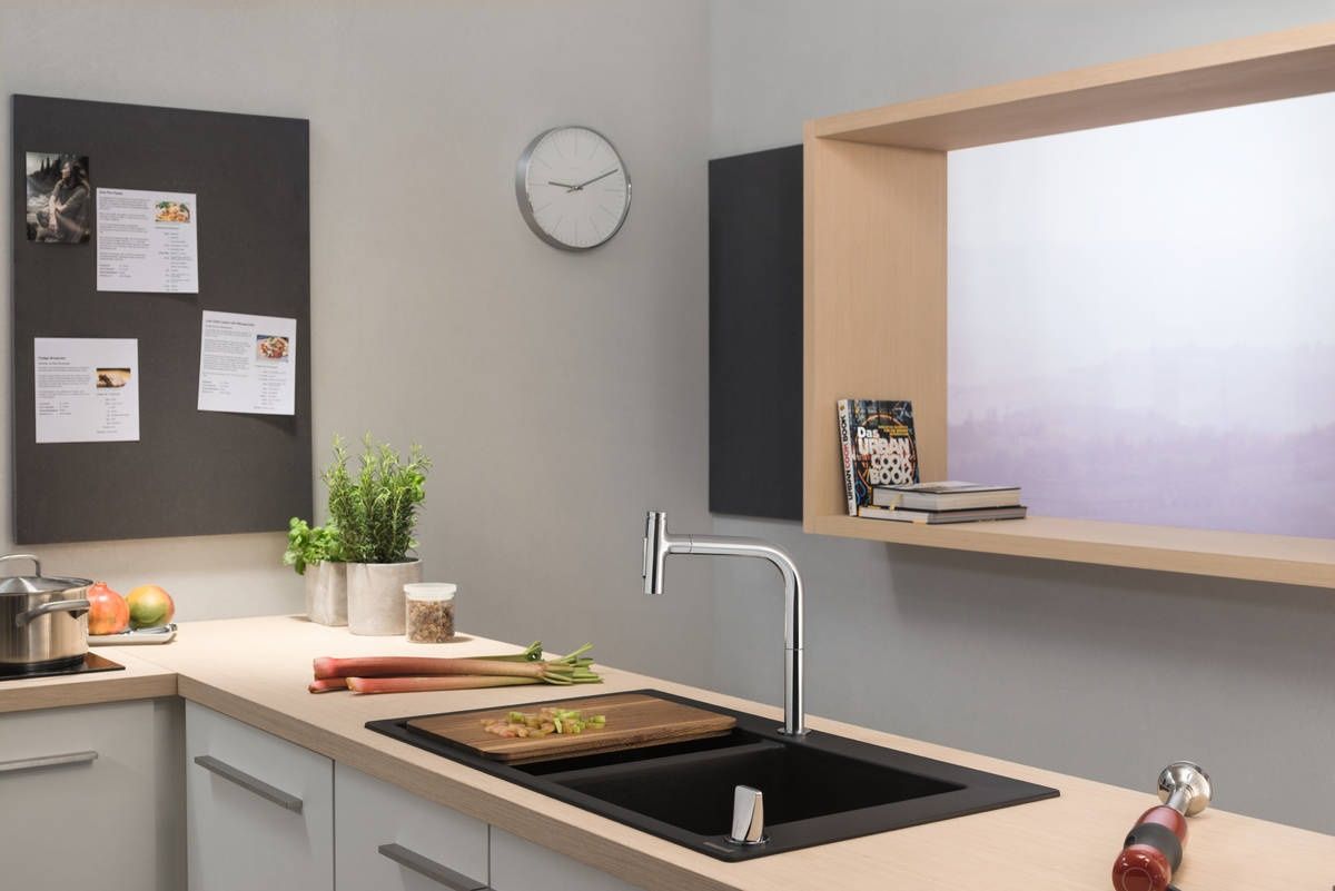 Hansgrohe Metris Select M71 Drezová batéria so sprchou, chróm 73818000 - galéria #1
