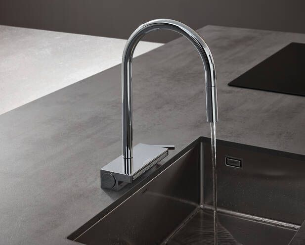 Hansgrohe Aquno Select M81 Drezová batéria s výsuvnou hlavicou 3jet, sBox, chróm 73831000 - galéria #1