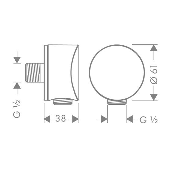 Hansgrohe Hadicová spojka FixFit so spätným ventilom, matná čierna 26453670 - galéria #1