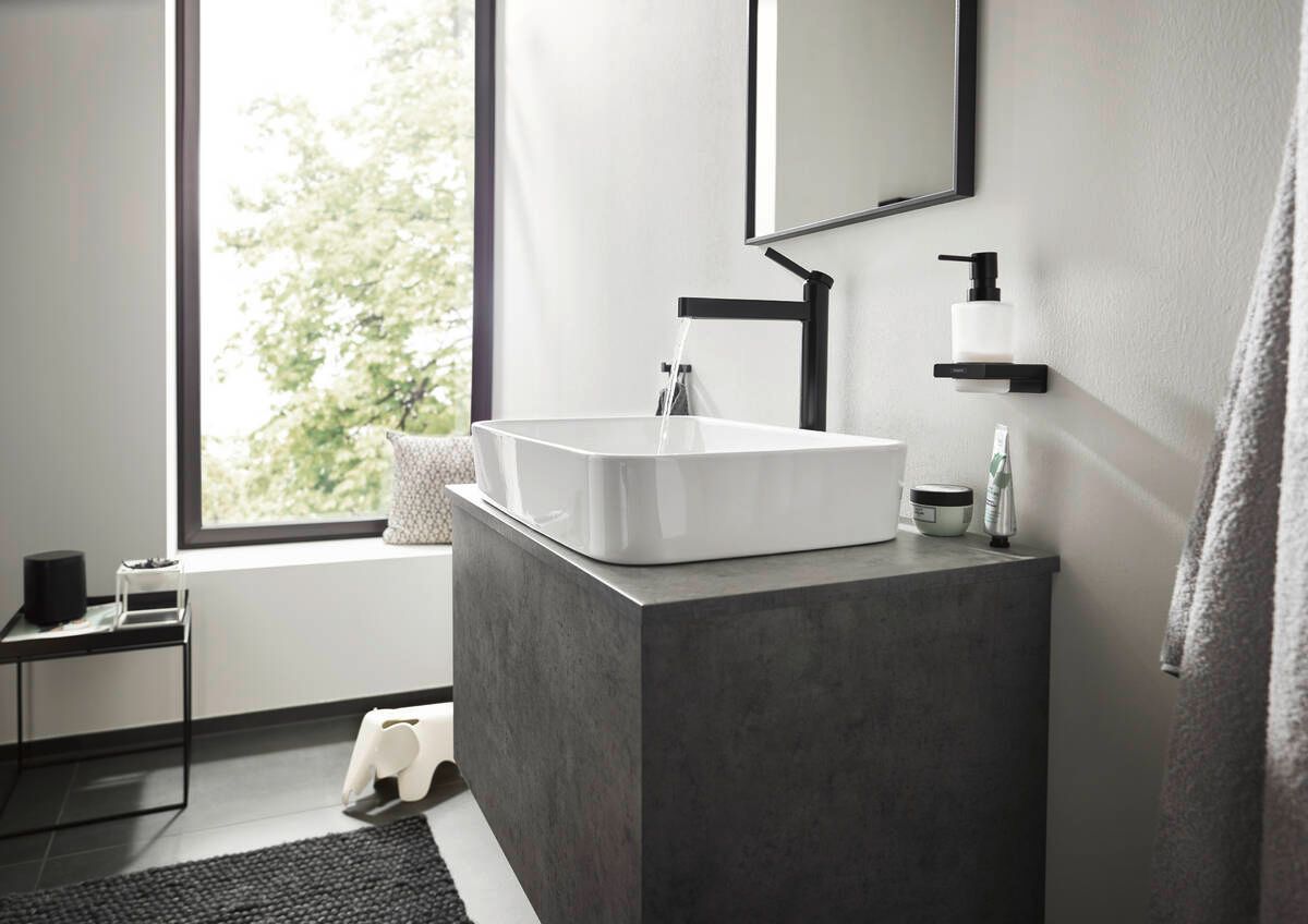 Hansgrohe Dávkovač tekutého mydla AddStoris, čierny matný, 41745670 - galéria #2
