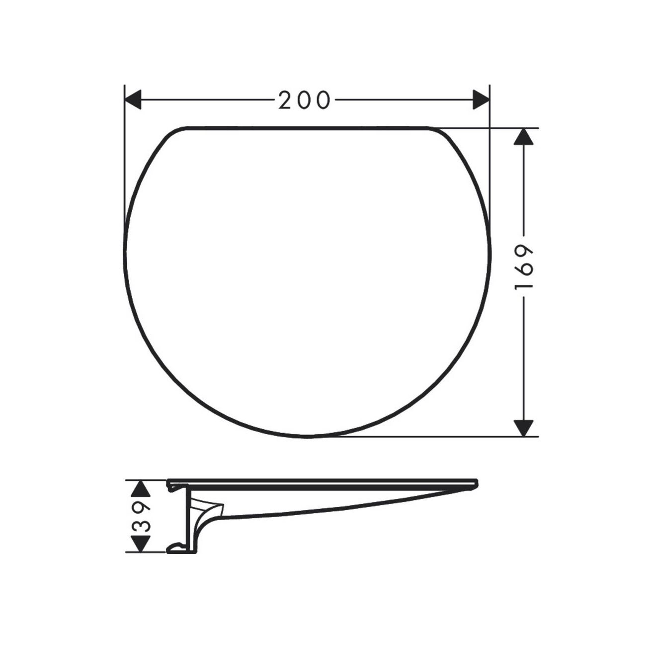 Hansgrohe Nástenná polica Wallstoris, biely mat 27915700 - galéria #1