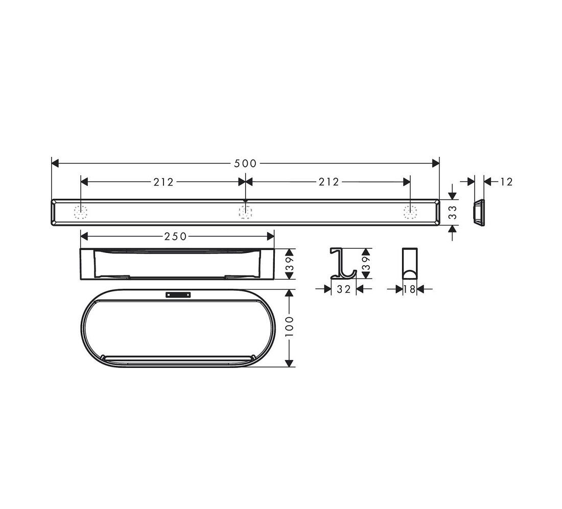Hansgrohe Wallstoris Sprchový kút, čierna rohož 27967670 - galéria #2